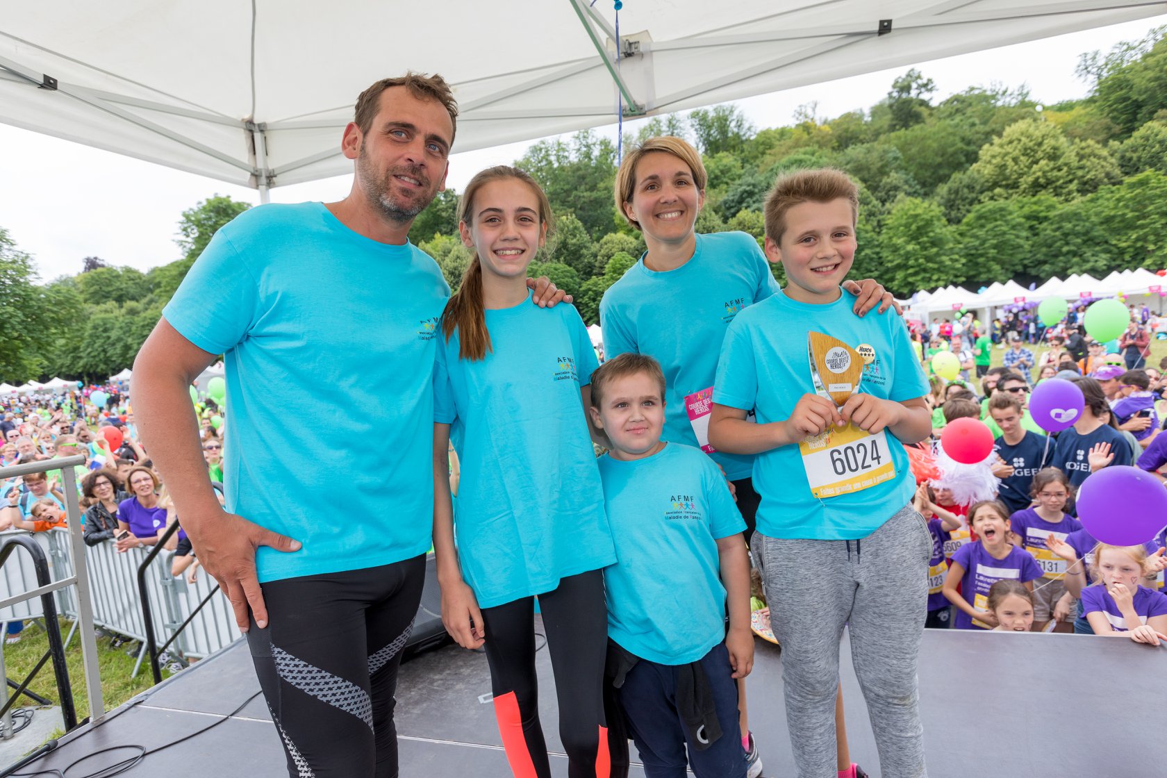 Photo des accueillants AFMF de la course des héros à Paris